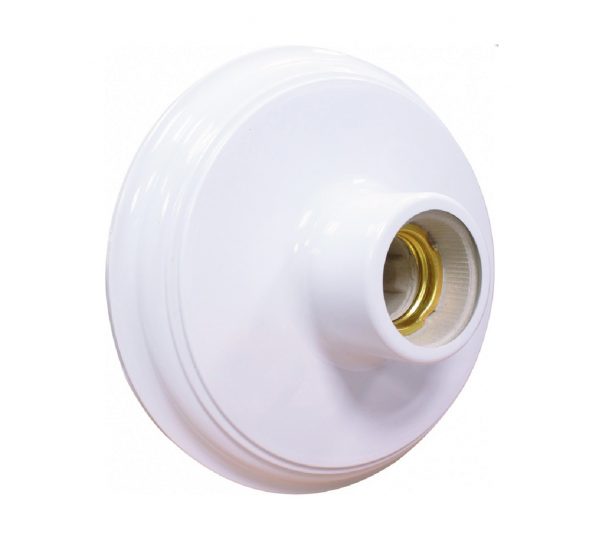 PLAFON BRANCO B.PORC 100W PLASTILIT 20109001