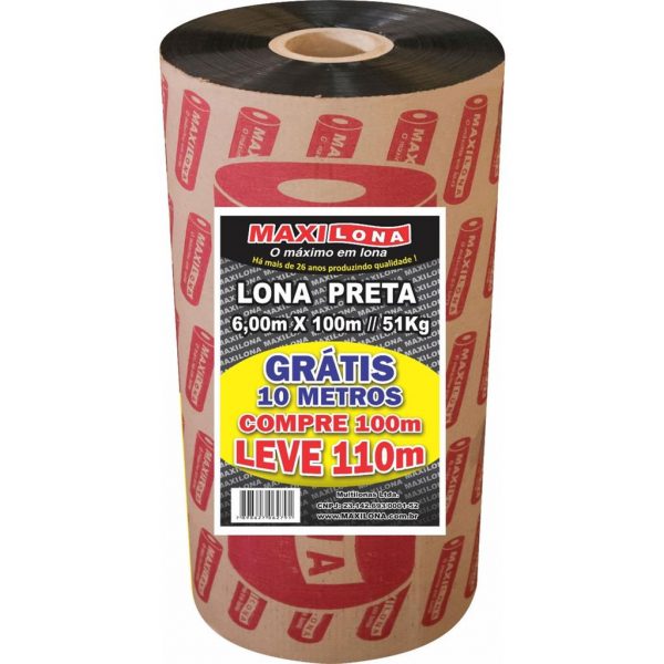 LONA PRETA 6X100 51KG MAXILONA 85MIC