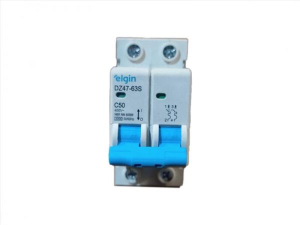 DISJUNTOR ELGIN DIN BIPOLAR 2X50A 2050