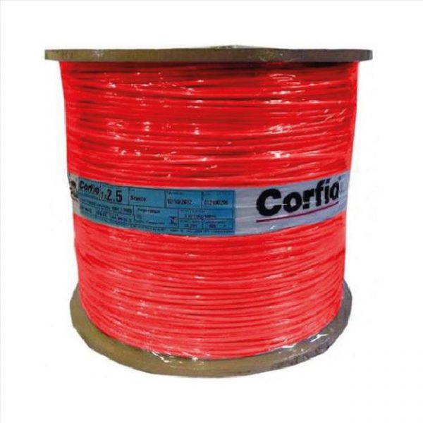 BOBINA CABO FLEXIVEL 750V VERM 6.00MM C/500