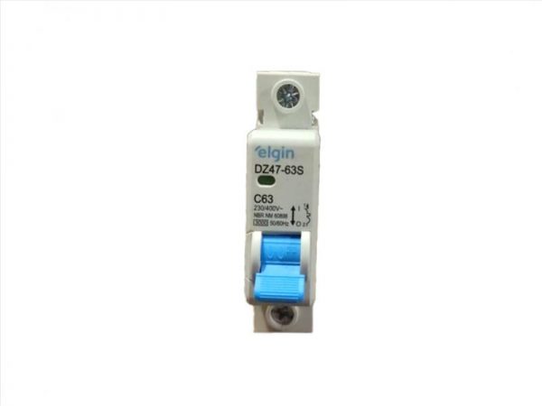 DISJUNTOR ELGIN DIN UNIPOLAR 1X63A 1063