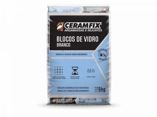 ARGAMASSA CERAMFIX BLOCO DE VIDRO 5KG BCA