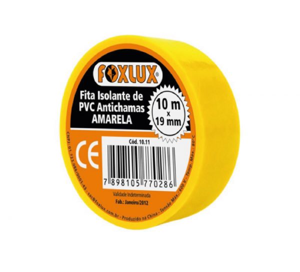 FITA ISOLANTE 19X10 AMARELA FOXLUX 1011