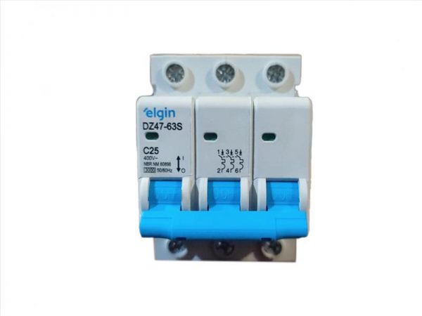 DISJUNTOR ELGIN DIN TRIPOLAR 3X25A 3025