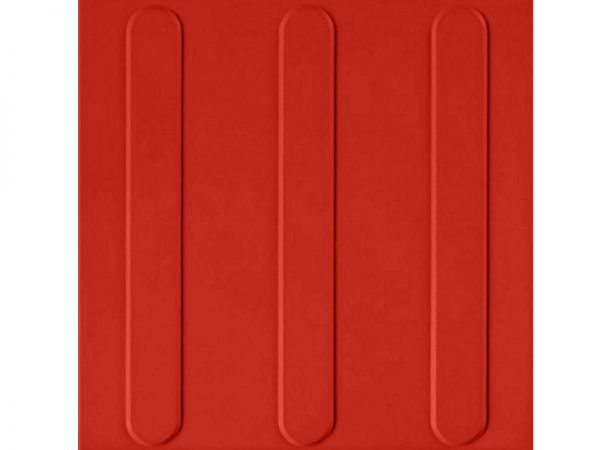 PISO TATIL DIRECIONAL 20X20X1.5CM VERMELHO