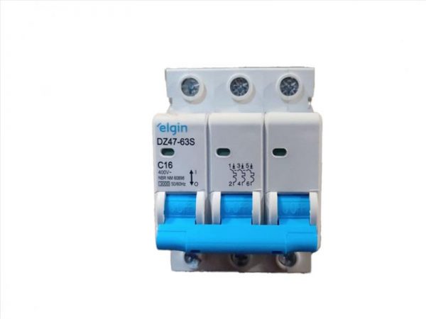 DISJUNTOR ELGIN DIN TRIPOLAR 3X16A 3016