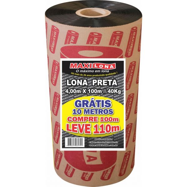 LONA PRETA 4X100 40KG MAXILONA 100MIC