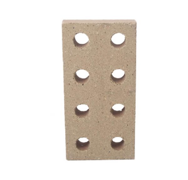 PLAQUETA REFRATARIA FURADA 8F 229X114X32MM