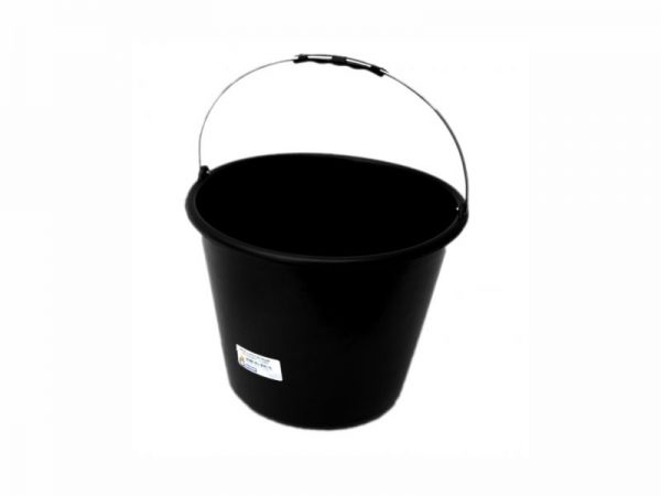BALDE PLAST REFORCADO 12L PRETO GERPLAST 1219