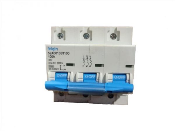 DISJUNTOR ELGIN DIN TRIPOLAR 3X100A 33100