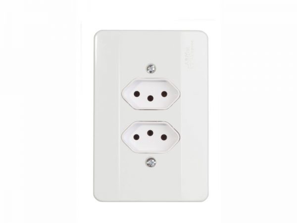 TOMADA DUPLA 2P+T 10A 4X2 BR MEC 39049
