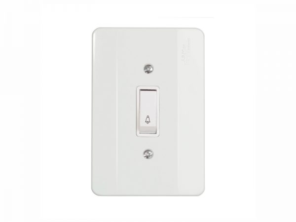 PULSADOR CAMPAINHA C/PLACA 4X2 BCO MECT 21010