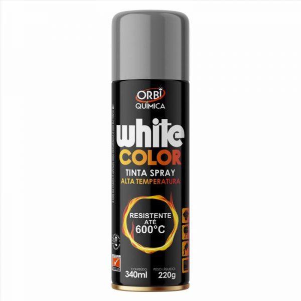TINTA SPRAY ALTA TEMP. ALUMINIO 220G/340ML ORBI 18758