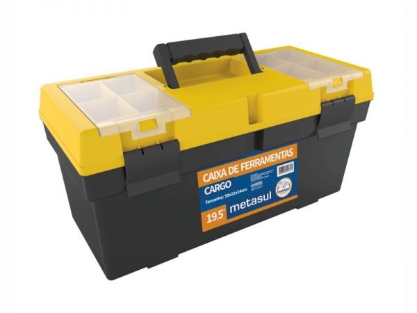 CAIXA FERRAMENTA PLASTICA 19.5 METASUL PTA/AM