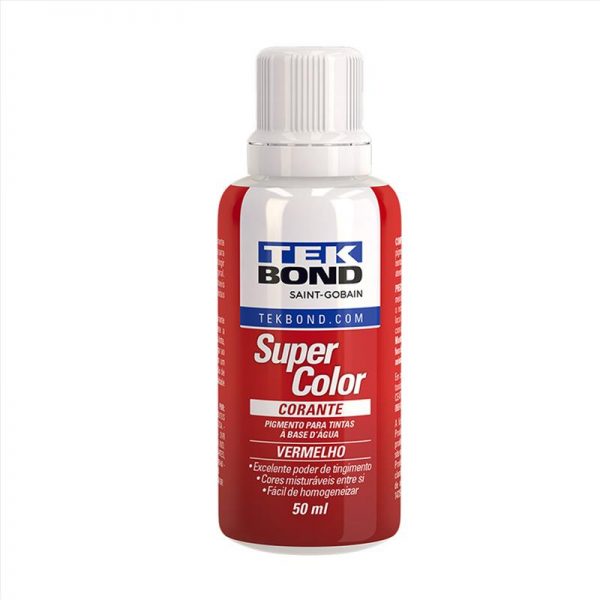 CORANTE LIQUIDO 50ML VERMELHO TEKBOND