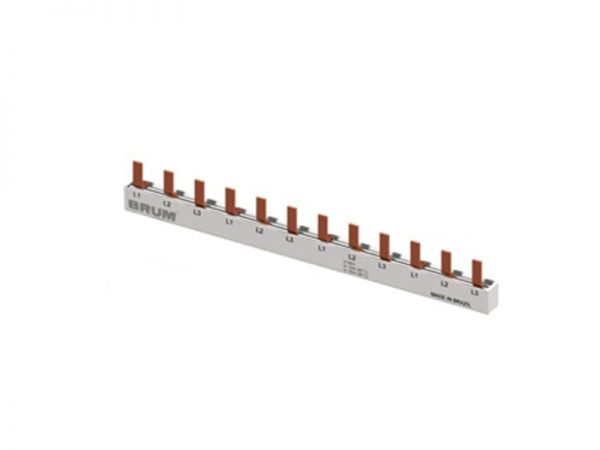BARRAMENTO TRIFASICO PENTE 18DIN BRUM BRT18D
