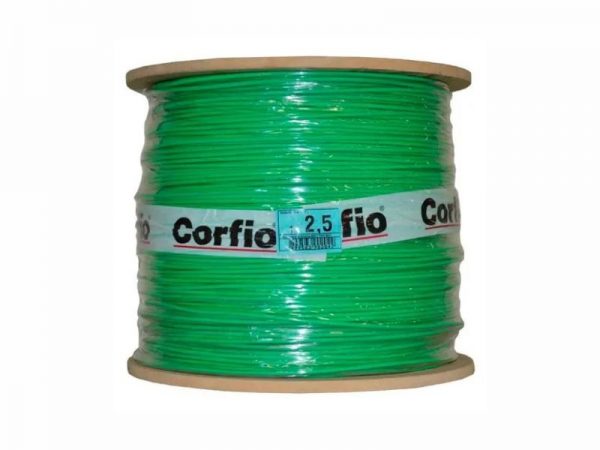BOBINA CABO FLEX 750V VERDE 2.50MM C/900MT