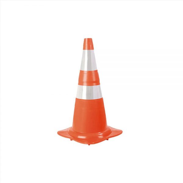 CONE FLEX REFLETIVO NBR LARANJA/BCO 75CM PLASTCOR 31018