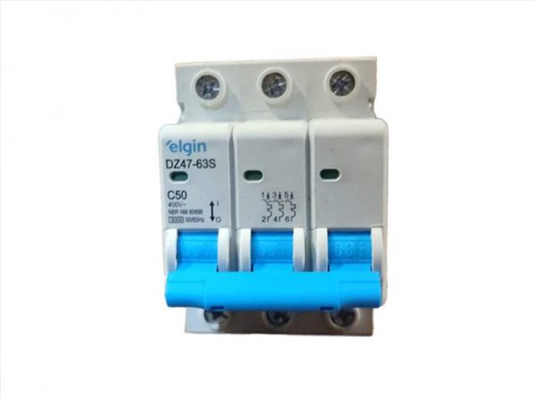 DISJUNTOR ELGIN DIN TRIPOLAR 3X50A 3050
