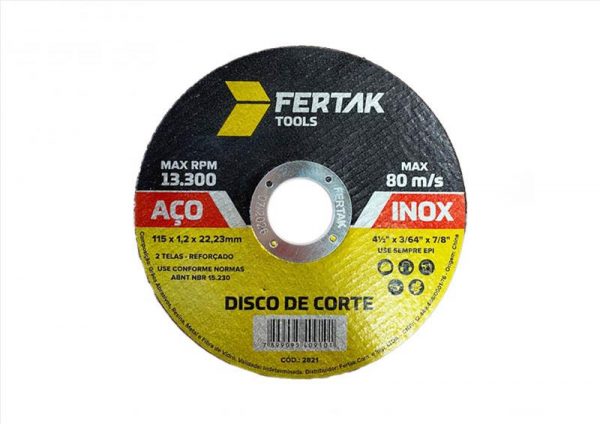 DISCO CORTE INOX 41/2X1.2MM FERTAK