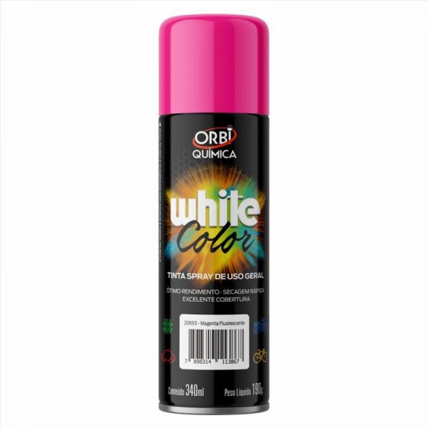 TINTA SPRAY FLUORECENTE ROSA MAGENTA 190G/340ML ORBI 20693