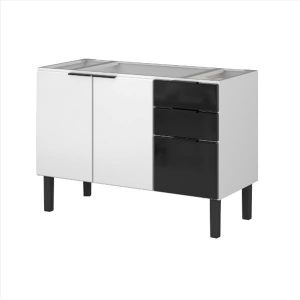 GABINETE ACO FLORATA P/ PIA 1.20 PRETO HB