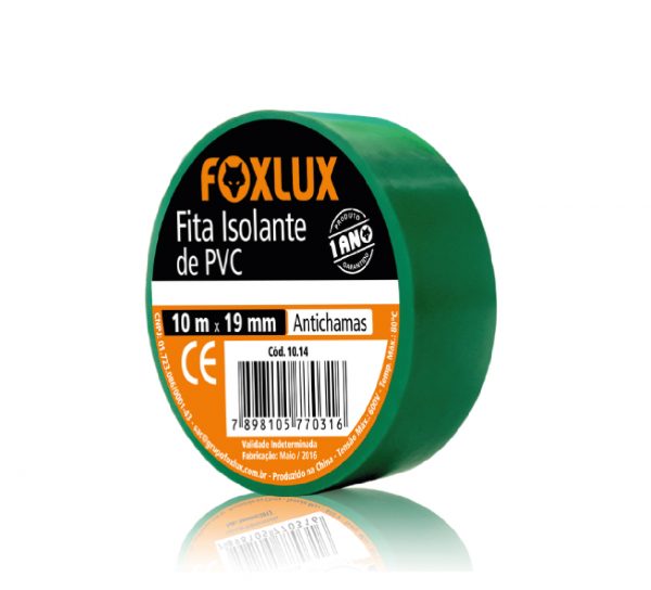 FITA ISOLANTE 19X10 VERDE FOXLUX 1014