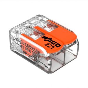 CONECTOR EMENDA 2 POLOS 6MM WAGO 221-612