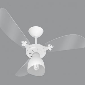 VENTILADOR TETO CRISTAL LIGHT 127V BCO 383121