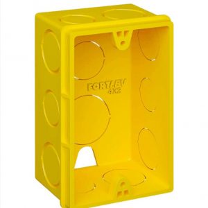CAIXA LUZ 4X2 PVC AMARELA FORTLEV