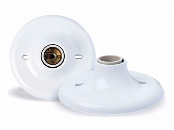 PLAFON B/PORCELANA BRANCO 100W MECTRO 30125