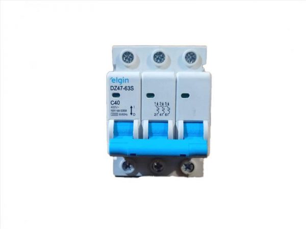DISJUNTOR ELGIN DIN TRIPOLAR 3X40A 3040
