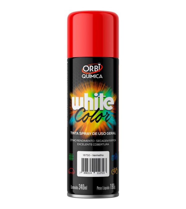 TINTA SPRAY USO GERAL VERMELHO 190G/340ML ORBI 18750