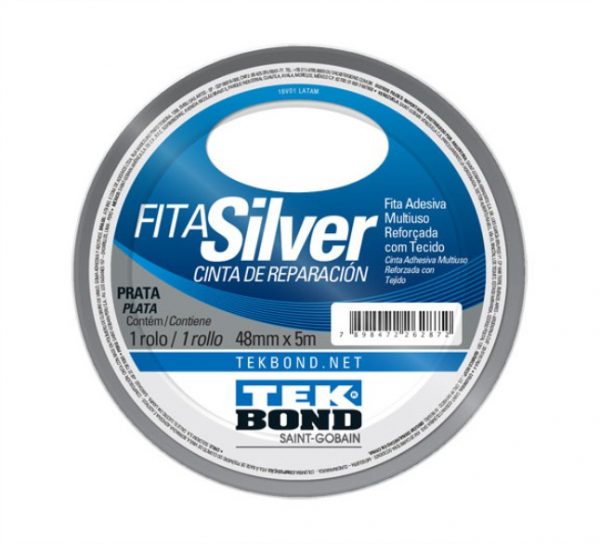 FITA SILVER TAPE PRATA 48MMX5M TEKBOND