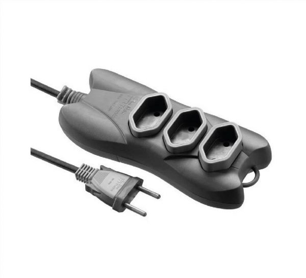 EXTENSAO 2P 3TOM 10A 2M CZA MECTRONIC 39395