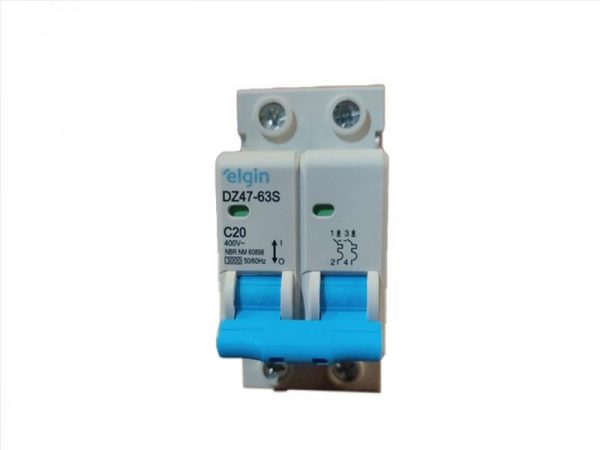 DISJUNTOR ELGIN DIN BIPOLAR 2X20A 2020