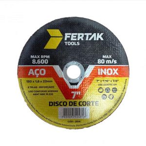 DISCO CORTE INOX 7X1.6MM FERTAK
