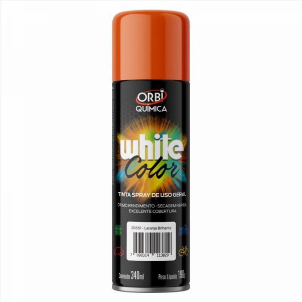 TINTA SPRAY USO GERAL LARANJA 190G/340ML ORBI 20661