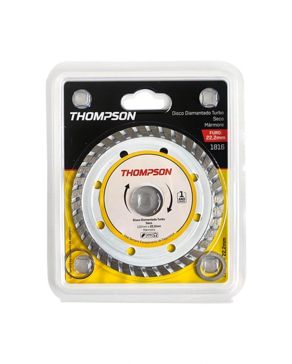 DISCO DIAMANT TURBO 4.1/2" FURO 22,2MM THOMPSON 1816