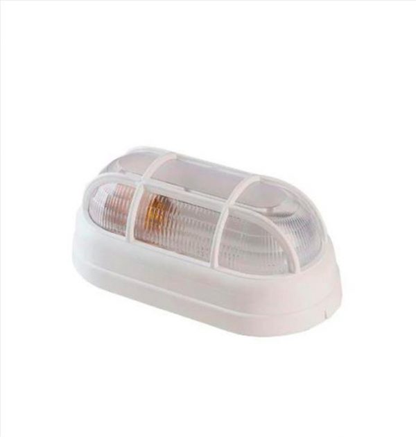 LUMINARIA TARTARUGA TERMOPLASTICO C/GRADE PRETO OPL 3292