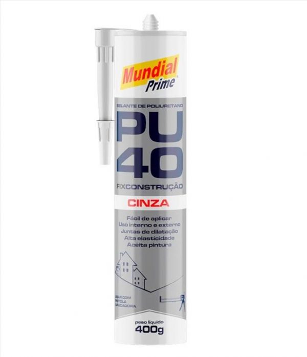 SILICONE PU 40 CINZA 400G MUNDIAL
