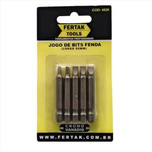 JOGO BITS FENDA 5PCS CRV 50MM FERTAK 4826