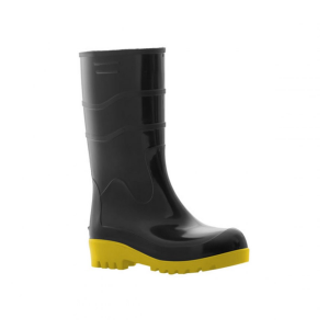 BOTA BORRACHA PTO/AMARELO MEDIO 28CM 44