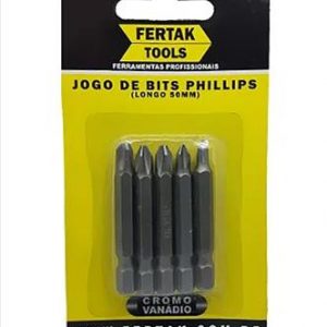 JOGO BITS PHILLIPS 5PCS CRV 50MM FERTAK 4827
