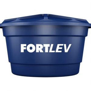 CAIXA D AGUA POLIET 100LT C/ TAMPA FORTLEV