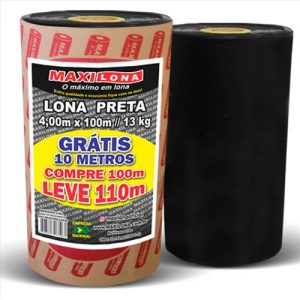 LONA PRETA 4X100 13KG MAXILONA 32MIC