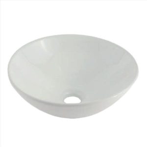 CUBA APOIO REDONDA 360MM DHARA BRANCA ONIX