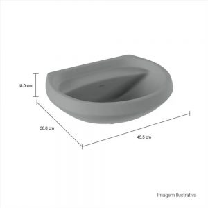 LAVATORIO IZY CINZA REAL CLR DECA L 915 87