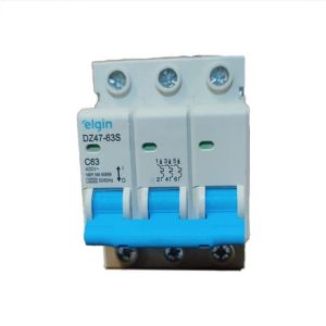 DISJUNTOR ELGIN DIN TRIPOLAR 3X63A 3063