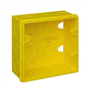 CAIXA LUZ 4X4 PVC AMARELA FORTLEV